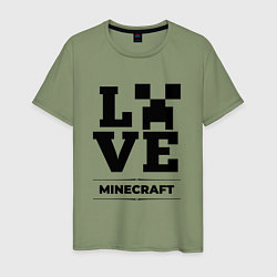 Футболка хлопковая мужская Minecraft love classic, цвет: авокадо