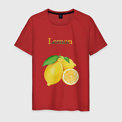 Футболка хлопковая мужская Lemon лимон, цвет: красный