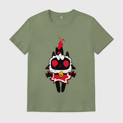 Футболка хлопковая мужская Воскресшая овечка - Cult of the lamb, цвет: авокадо