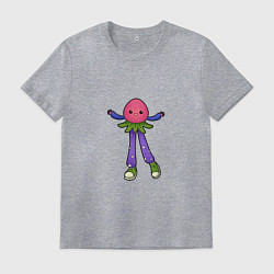 Футболка хлопковая мужская Хиппи земляничка, цвет: меланж