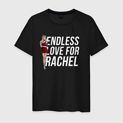 Футболка хлопковая мужская Endless love for Rachel, цвет: черный