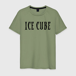 Футболка хлопковая мужская Ice Cube - logo, цвет: авокадо