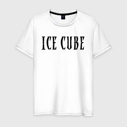 Футболка хлопковая мужская Ice Cube - logo, цвет: белый