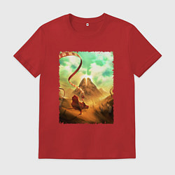 Футболка хлопковая мужская Бегущий герой - Journey, цвет: красный