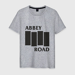 Футболка хлопковая мужская Abbey Road - The Beatles, цвет: меланж