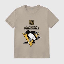 Мужская футболка Питтсбург Пингвинз НХЛ логотип