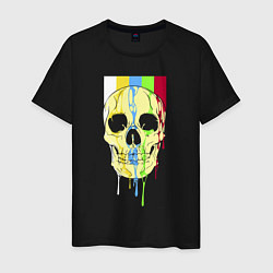 Футболка хлопковая мужская Color skull - vanguard, цвет: черный