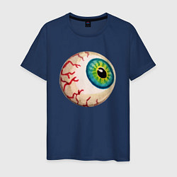 Футболка хлопковая мужская Глаз зомби, цвет: тёмно-синий