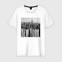 Футболка хлопковая мужская New York city in picture, цвет: белый