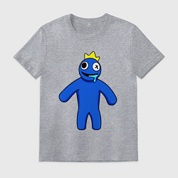 Футболка хлопковая мужская Синий из Роблокс, цвет: меланж