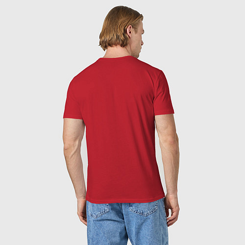Мужская футболка Имеет откровенное содержание - взрослый контент / Красный – фото 4