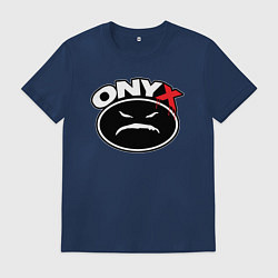 Футболка хлопковая мужская Onyx - black logo, цвет: тёмно-синий
