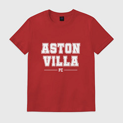 Футболка хлопковая мужская Aston Villa football club классика, цвет: красный