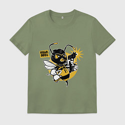 Футболка хлопковая мужская Wu - killa beez, цвет: авокадо