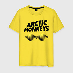 Футболка хлопковая мужская Arctic Monkeys, цвет: желтый