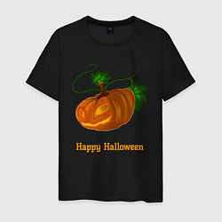 Футболка хлопковая мужская Trembling pumpkin, цвет: черный