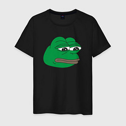 Футболка хлопковая мужская Лягушонок Пепе-Frog Pepe, цвет: черный