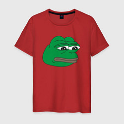 Футболка хлопковая мужская Лягушонок Пепе-Frog Pepe, цвет: красный