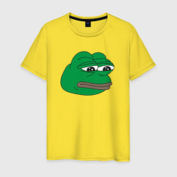 Футболка хлопковая мужская Лягушонок Пепе-Frog Pepe, цвет: желтый