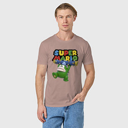 Футболка хлопковая мужская Super Mario - Spike - Character, цвет: пыльно-розовый — фото 2