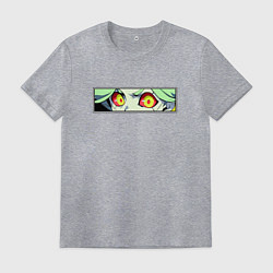 Футболка хлопковая мужская Ребекка из Киберпанка: Глаза, цвет: меланж
