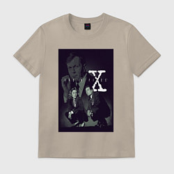 Футболка хлопковая мужская X poster, цвет: миндальный