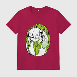 Футболка хлопковая мужская Капуста-Нахида, цвет: маджента