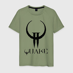 Футболка хлопковая мужская Quake II logo, цвет: авокадо