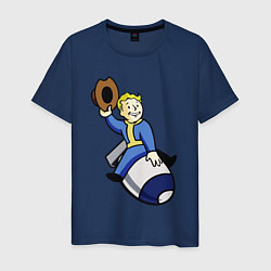 Футболка хлопковая мужская Vault boy - bomb rider, цвет: тёмно-синий