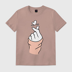 Футболка хлопковая мужская Hand click, цвет: пыльно-розовый