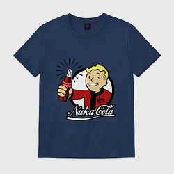 Футболка хлопковая мужская Vault boy - nuka cola, цвет: тёмно-синий