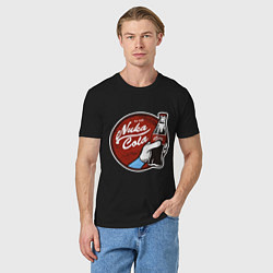 Футболка хлопковая мужская Nuka cola sticker, цвет: черный — фото 2