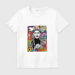 Футболка хлопковая мужская Madonna singer, цвет: белый