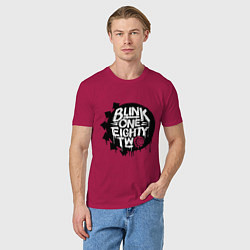 Футболка хлопковая мужская Blink one eighty two, цвет: маджента — фото 2