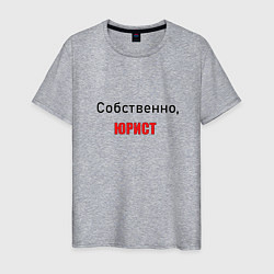 Футболка хлопковая мужская Собственно, юрист, цвет: меланж