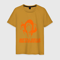Футболка хлопковая мужская Metal Gear Solid Fox цвета горчичный — фото 1