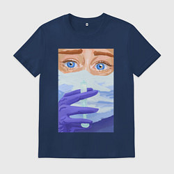 Футболка хлопковая мужская Medical life, цвет: тёмно-синий
