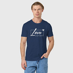 Футболка хлопковая мужская Love all day, цвет: тёмно-синий — фото 2