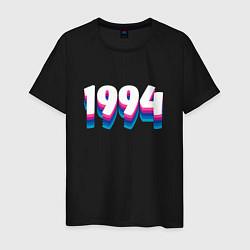 Футболка хлопковая мужская Made in 1994 vintage art, цвет: черный