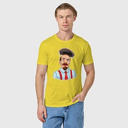 Футболка хлопковая мужская Ленин весьма удивлён, цвет: желтый — фото 2