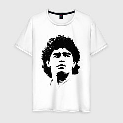 Футболка хлопковая мужская Face Maradona, цвет: белый