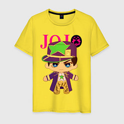 Футболка хлопковая мужская Little Jotaro Cujo - JoJo Bizarre Adventure, цвет: желтый