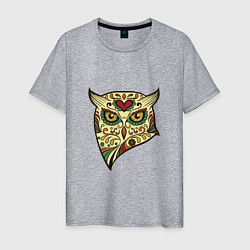 Футболка хлопковая мужская Owl color, цвет: меланж