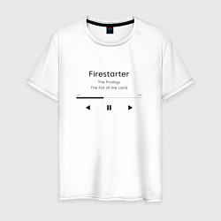 Футболка хлопковая мужская Firestarter The Prodigy, цвет: белый