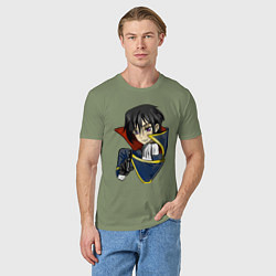 Футболка хлопковая мужская Принц Лелуш, цвет: авокадо — фото 2