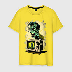 Футболка хлопковая мужская Зомбо-ящик, цвет: желтый
