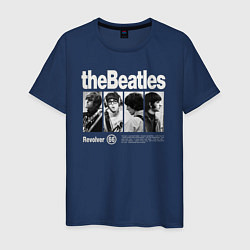 Футболка хлопковая мужская The Beatles rock, цвет: тёмно-синий