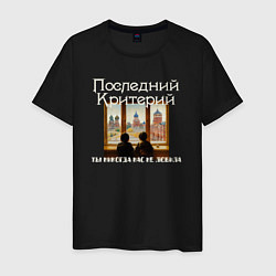 Футболка хлопковая мужская Ты никогда нас не любила, цвет: черный