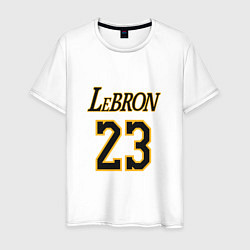 Футболка хлопковая мужская Lebron 23, цвет: белый