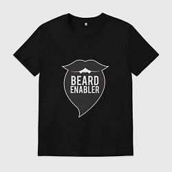 Футболка хлопковая мужская Beard enabler, цвет: черный
